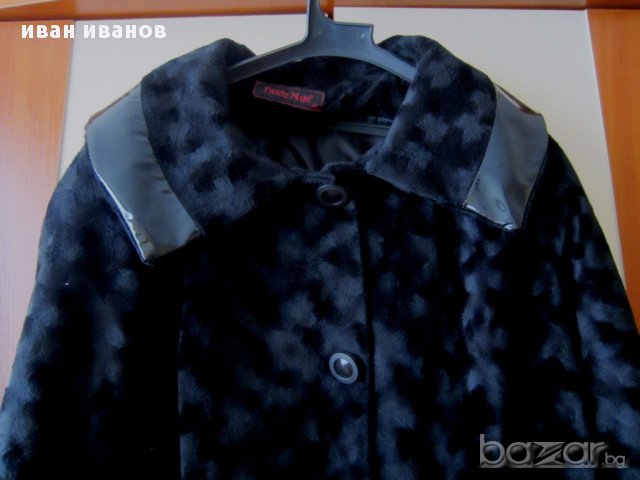 Еко палто-манто-черно, снимка 2 - Палта, манта - 16628253