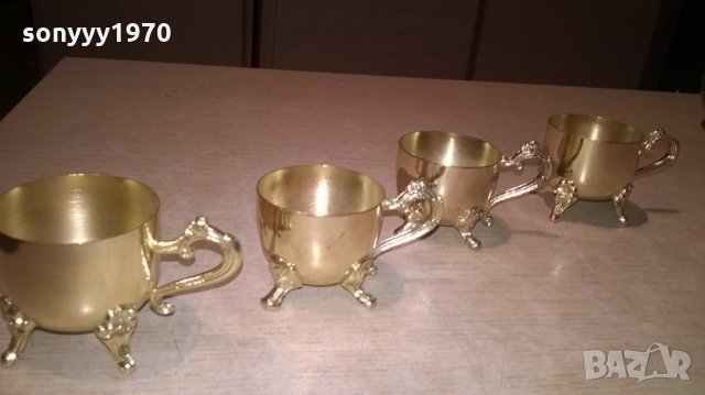 златни чашки 4бр-за кафе/чаи-ретро колекция-внос швеция, снимка 5 - Колекции - 25477997