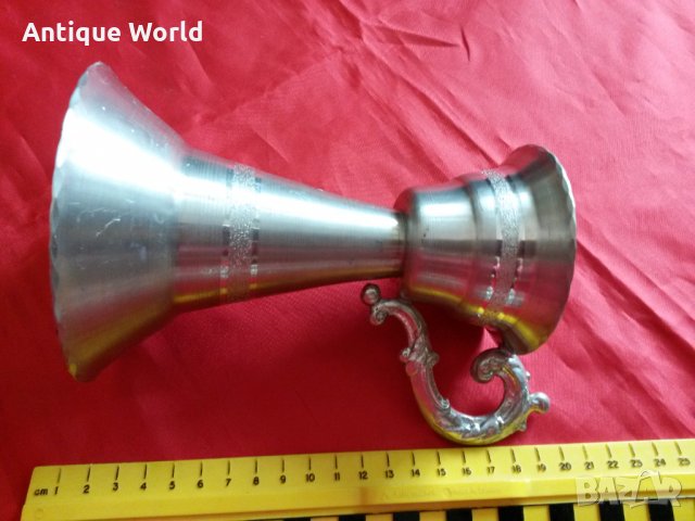 Рядък Красив Стар Свещник тип Бокал, снимка 5 - Антикварни и старинни предмети - 23556632