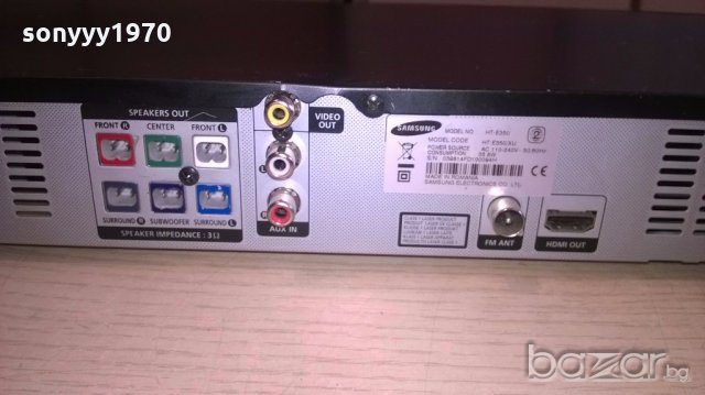 samsung ht-e350 dvd/usb/hdmi receiver-внос швеицария, снимка 14 - Ресийвъри, усилватели, смесителни пултове - 18304851