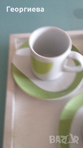 Чашки за еспресо + поднос, снимка 2 - Кухненски принадлежности - 22224938
