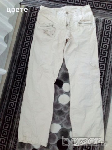 Дамски панталон кремав, снимка 1