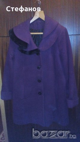 Дамско палто в наситено вишнево-лилав  цвят, снимка 3 - Палта, манта - 19924354