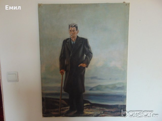 Старо копие на картината на Павел Корин " Максим Горки", снимка 1 - Колекции - 21176919