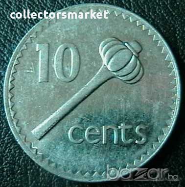 10 цента 1990, Фиджи, снимка 1 - Нумизматика и бонистика - 12023503