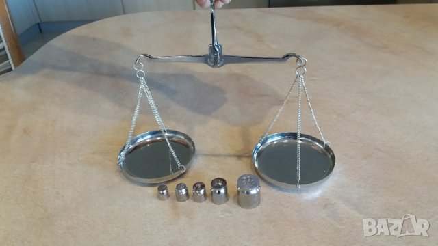 Английска колекционерска  везна за Злато и Сребро с тежести 