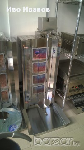 Газов дюнер с четири хоризонтални горелки и стъклени вратички, снимка 3 - Друго търговско оборудване - 12708715