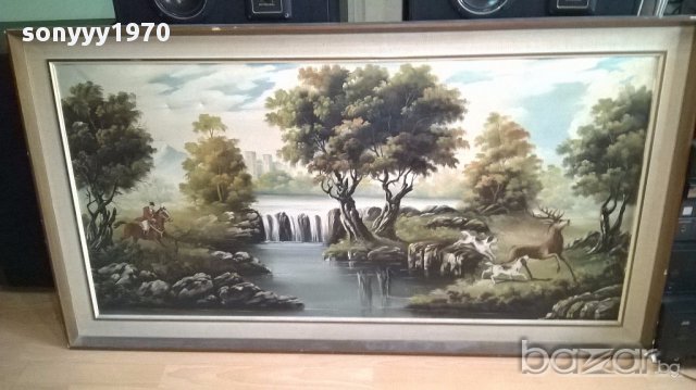 rofel-Огромна картина-платно/масло 137/74см-внос от канарските острови, снимка 5 - Антикварни и старинни предмети - 16061366