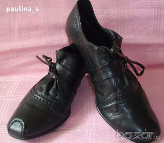 Обувки от естествена кожа ”Tamaris”® / естествена кожа , снимка 1 - Дамски елегантни обувки - 14667909