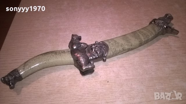 Сувенирен нож с ножница-мечок-35х9см-внос швеицария, снимка 4 - Колекции - 23655174