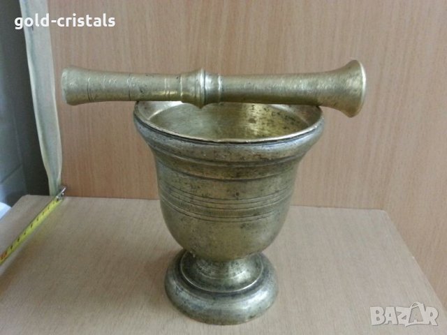 Стар български хаван хаванче бронз месинг , снимка 9 - Антикварни и старинни предмети - 26194339