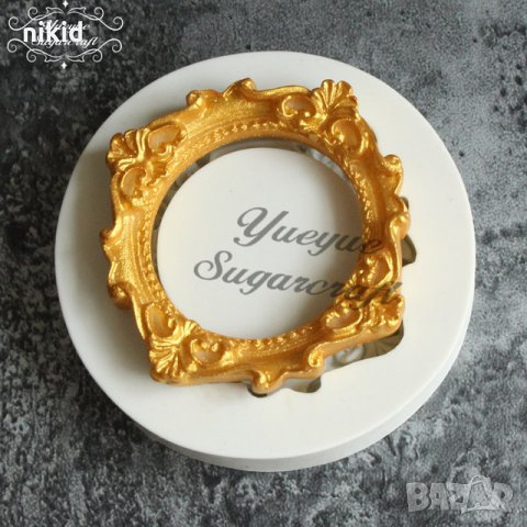 Квадратна рамка в кръг силиконов молд форма за торта украса фондан гипс шоколад
