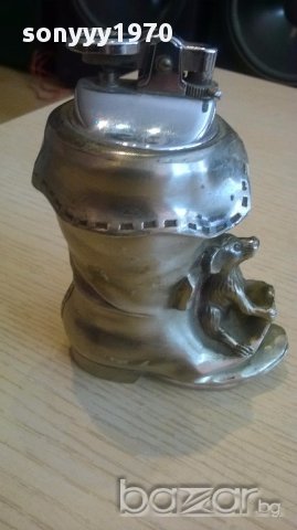 Ретро запалка-обувка/ботуш с животинка-12/9/6см-внос швеицария, снимка 12 - Антикварни и старинни предмети - 14147738