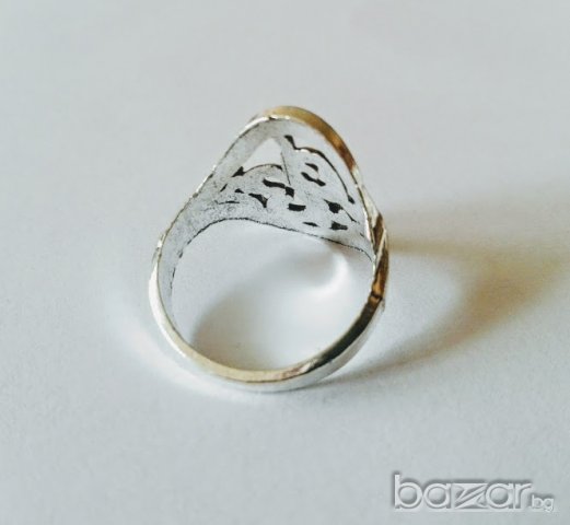 Ретро дамски пръстен от тибетско сребро, снимка 2 - Пръстени - 20760533
