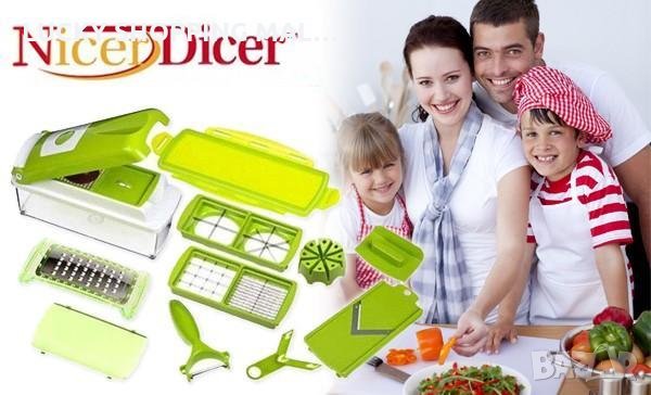 Многофункционално , професионално кухненско ренде Nicer Dicer Plus, снимка 3 - Други - 19614280