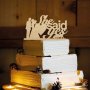 She Said Yes ДА Дървен твърд топер на клечка декорация за сватба Годеж торта украса декор