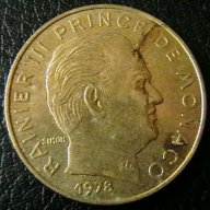 20 центими 1974, Монако, снимка 2 - Нумизматика и бонистика - 12337836