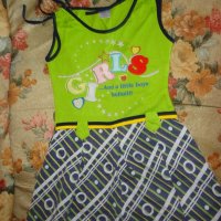 зелена лятна рокля, снимка 1 - Детски рокли и поли - 22221880