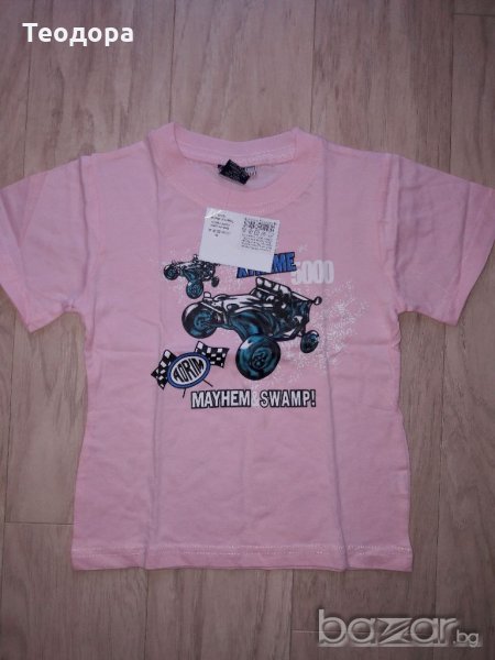 Нова розова тениска с мотор., снимка 1