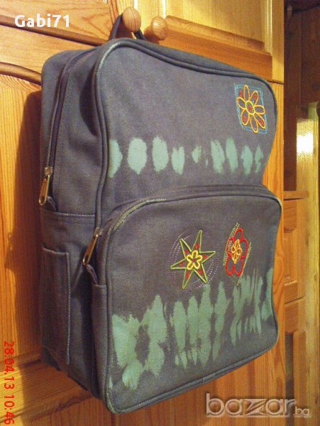 Раница детска от корав дънков плат, снимка 1
