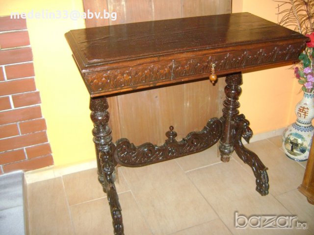 Старо 1890 г. реликва-френско огледало,дърворезба,орех, снимка 10 - Антикварни и старинни предмети - 20340718