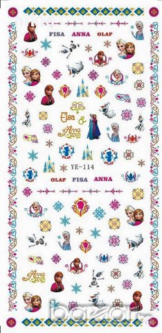 114. Елза Анна замръзналото кралство  татос ваденки водни стикери за нокти маникюр