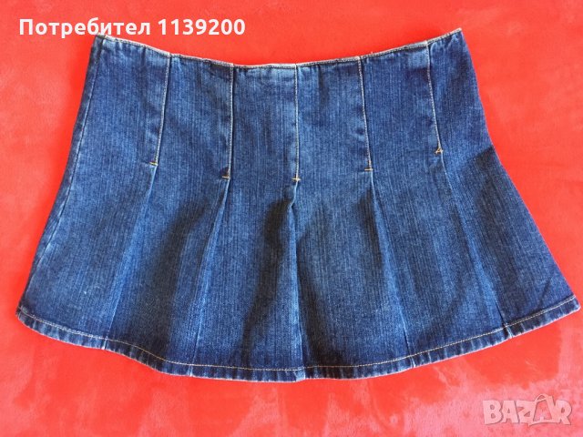 HM нова къса дънкова пола с паднала талия L, снимка 3 - Поли - 26101962