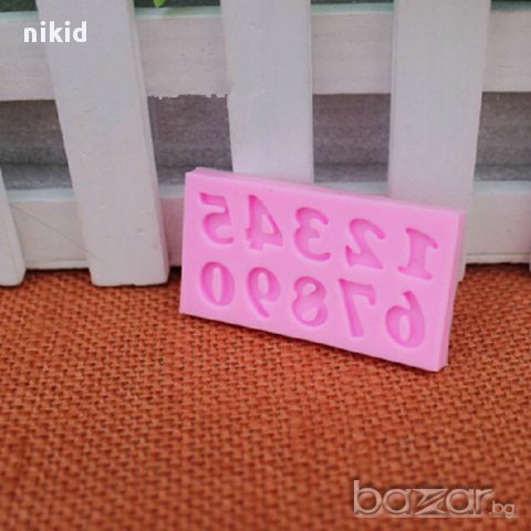 малки цифри числа силиконов молд форма за декор украса торта фондан шоколад бисквитки, снимка 4 - Форми - 9836027