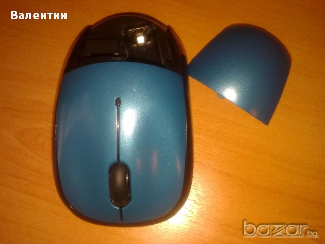Чисто Нова Синя Безжична Мишка, снимка 4 - Клавиатури и мишки - 11056906
