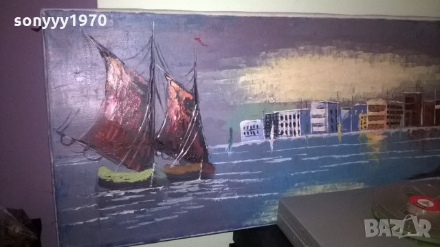 красива голяма картина-маслени бои платно-внос швеицария, снимка 2 - Колекции - 26079919