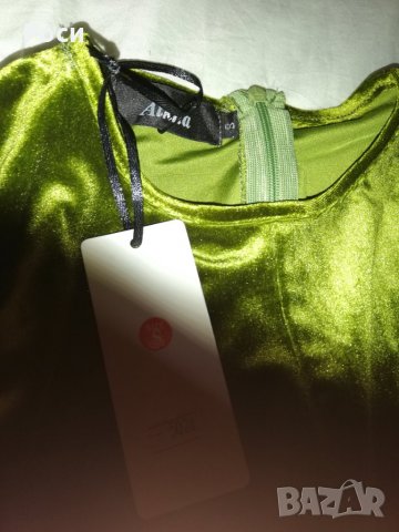 Нов дамски гащеризон зелен плюш -  размер С- М, 147 дължина, снимка 3 - Гащеризони - 25337394