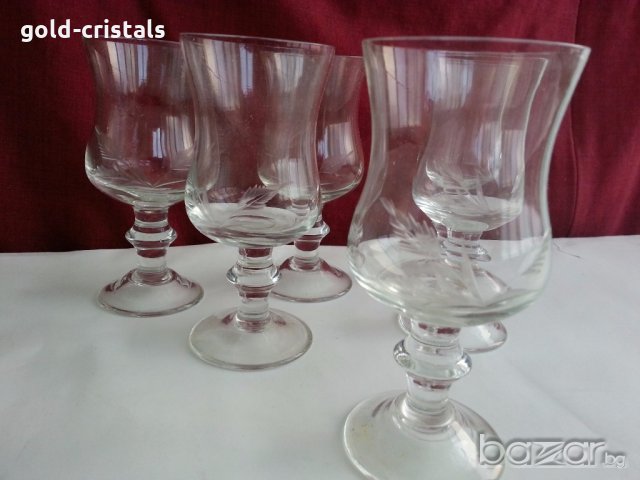 Стъклени чаши чашки за ракия  аперитив, снимка 9 - Антикварни и старинни предмети - 20291625