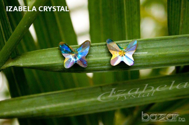  Сваровски Обеци "butterfly Lux" Swarovski