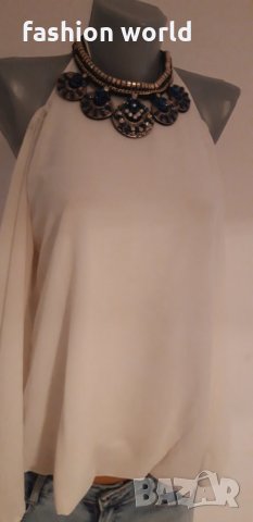 Дамска блуза с колие, снимка 3 - Блузи с дълъг ръкав и пуловери - 25114615