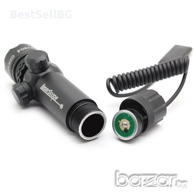 Зелен акумулаторен лазерен прицел и зарядно устройство. Лазерен мерник, бързомер, бързомерец, мерник, снимка 3 - Ножове - 9916152