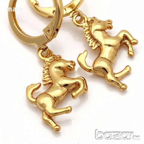 позлатени кончета-вихрогончета, снимка 3 - Обеци - 19090498