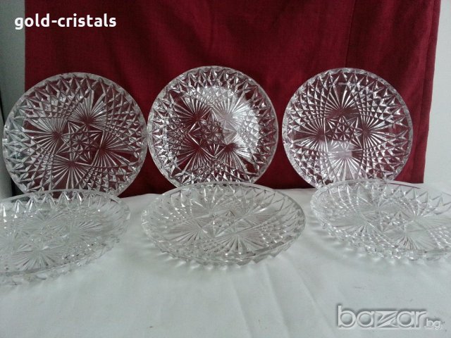 сервиз кристални чинии полски кристал , снимка 2 - Антикварни и старинни предмети - 20064278