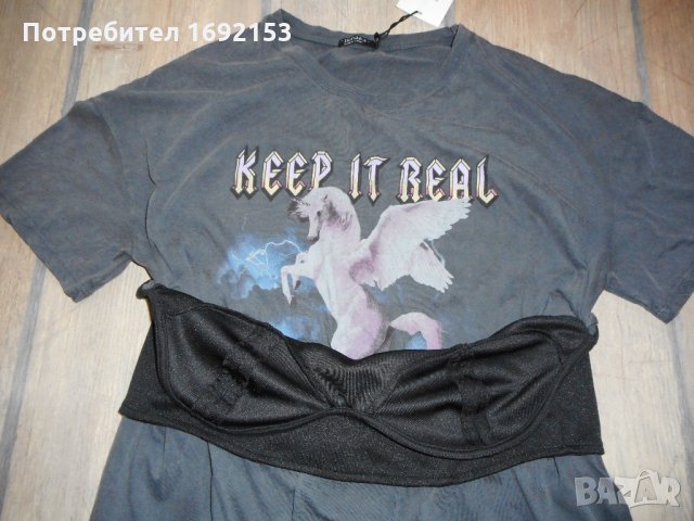 НОВА тениска с корсаж Bershka, снимка 3 - Тениски - 24680896