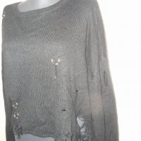 Блуза скъсан ефект m&t fashion, снимка 6 - Блузи с дълъг ръкав и пуловери - 25792205