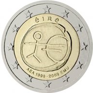 2 Евро монети (възпоменателни) емитирани 2009г (10г. на Икономически и Паричен съюз), снимка 13 - Нумизматика и бонистика - 15990617