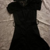 Черна рокля памук и дантела , снимка 1 - Рокли - 17063517