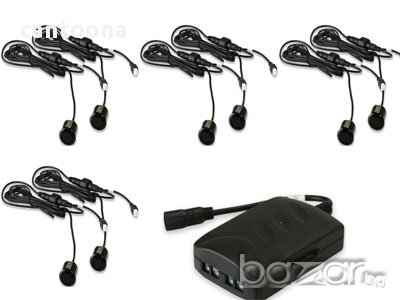 Парктроник система с LED дисплей с 8 датчика- сив, снимка 1