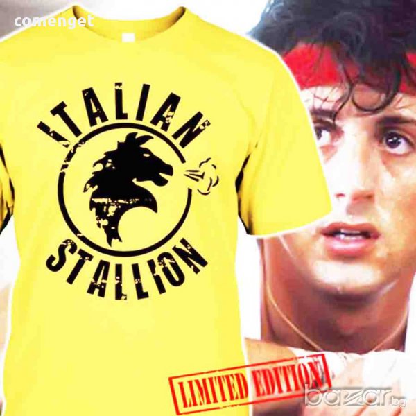 ХИТ МОДЕЛ! Мъжки FITNESS тениски ITALIAN STALLION ROCKY! Бъди различен, поръчай С Твоя идея!, снимка 1
