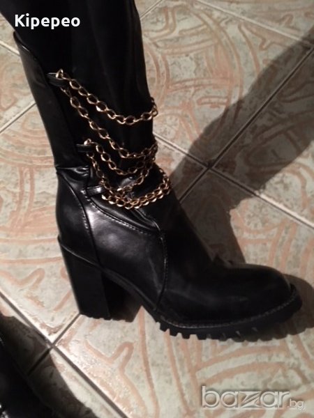 Нови чизми с верижки, р.39, снимка 1
