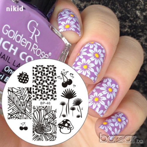 кръгъл Шаблон за щампа печати за нокти плочка оригинал BORN PRETTY BP-46, снимка 1