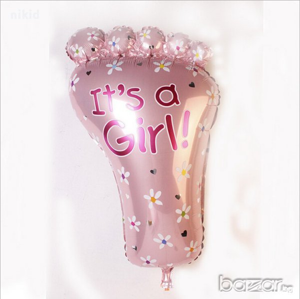 крак краче момиче огромен фолио фолиев гигант балон хелий или въздух раждане кръщене парти рожден де, снимка 1