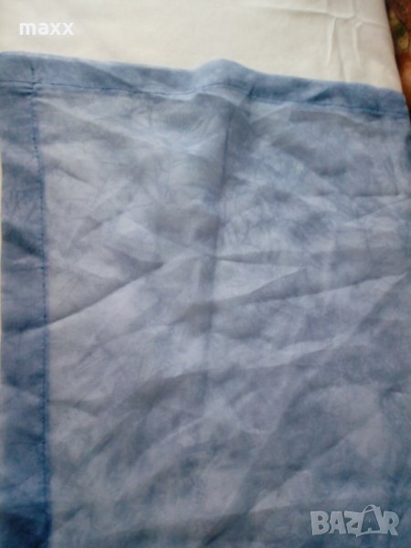 Каре в бледо синьо 57 х 57 см , снимка 1