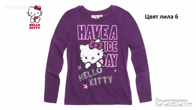 Нова цена! Детска блуза Hello Kitty за 6 и 8 г. - М6, снимка 1
