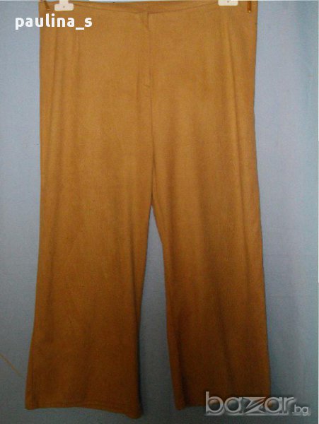 Еластични велурени / кадифени бермуди / голям размер / широк крачол , снимка 1