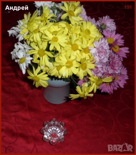 Красив кристален свещник,направен  във Франция, снимка 1